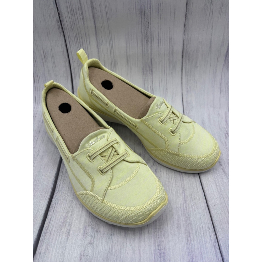 Women's Skechers microburst bungee slip on Shoes, 7.5, Yellow